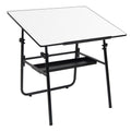 Folding Drafting Table with Adjustable Top and Storage Shelf - 42x30 Inches