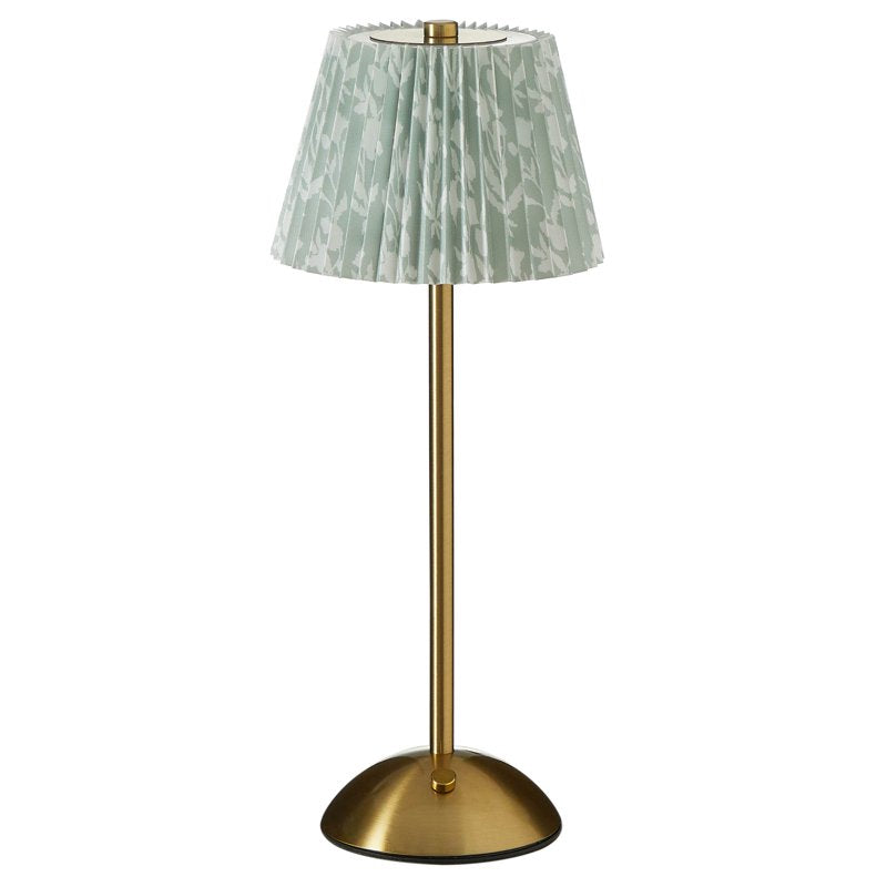 Rechargeable LED Table Lamp with Floral Shade - Touch Control, Portable Nightstand Light