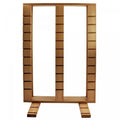 Wooden Ruler Rack Organizer for Tools and Cutting Mats - Brown