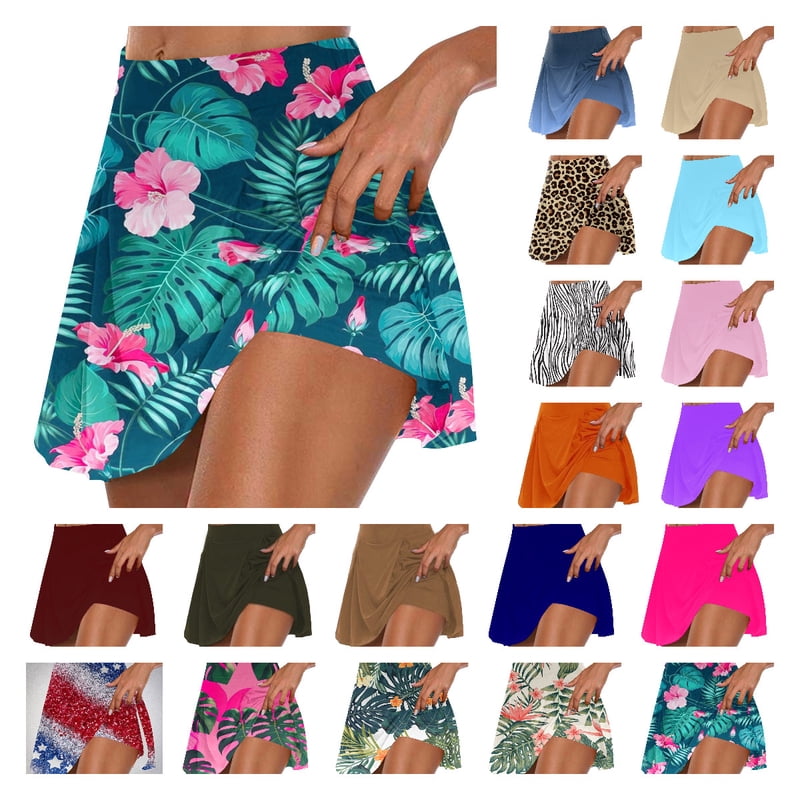 Women's Athletic Tennis & Golf Skorts with Shorts - High Waist, Lightweight, Breathable
