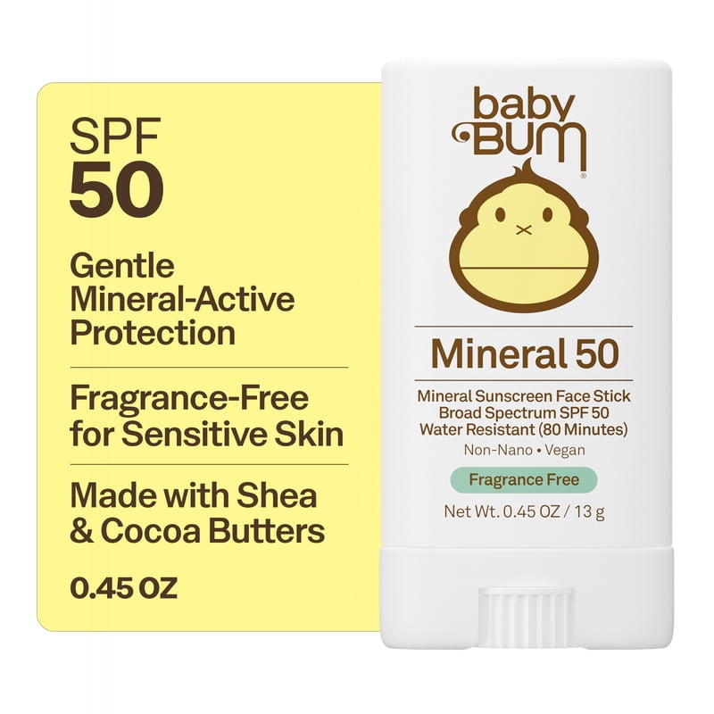 Mineral SPF 50 Face Stick Sunscreen for Babies & Kids - Fragrance-Free, 0.45oz