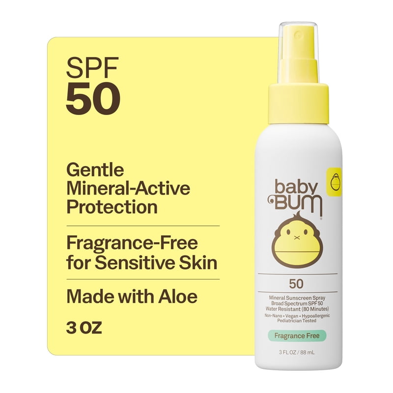 Mineral Sunscreen Spray SPF 50 for Babies & Kids - Fragrance Free, 3 fl oz