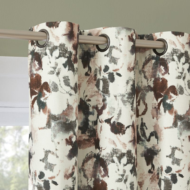 Blackout Floral Curtain Panel - Thermal, Light-Blocking, Noise-Reducing 50"x63"