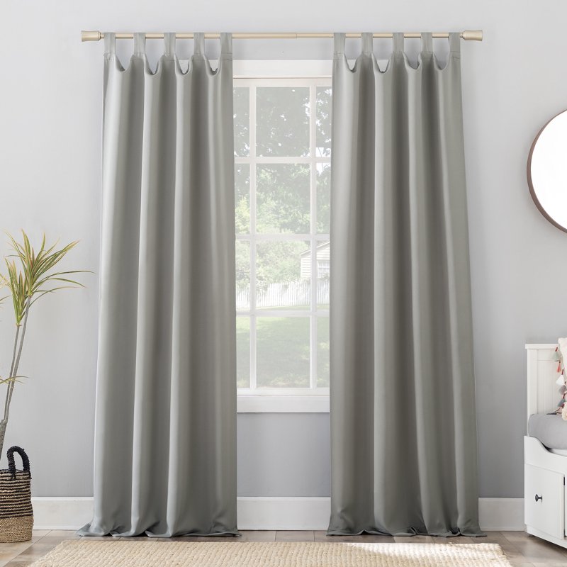 Blackout Curtain Panel - Energy Saving Thermal Drapes with Tab Top Design
