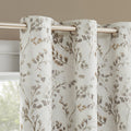 Blackout Curtain Panel - Antique Botanical Design, Grommet Top, 40W x 63L