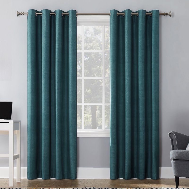 Thermal Insulated Blackout Curtain Panel - Light Blocking, Energy Saving, Noise Reducing, Grommet Design