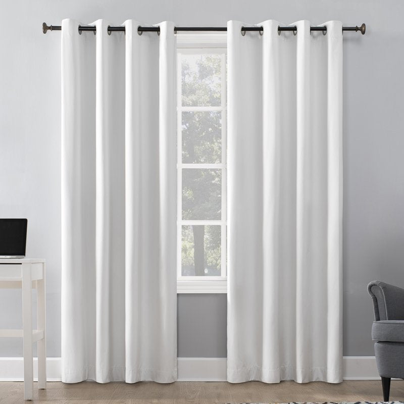 Thermal Blackout Grommet Curtain Panel - Insulated Light Blocking Window Covering