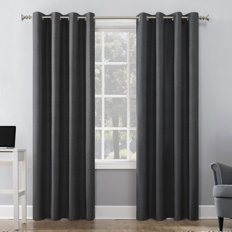 Blackout Thermal Insulated Grommet Curtain Panel - Light Blocking, Noise Reduction, Energy Saving