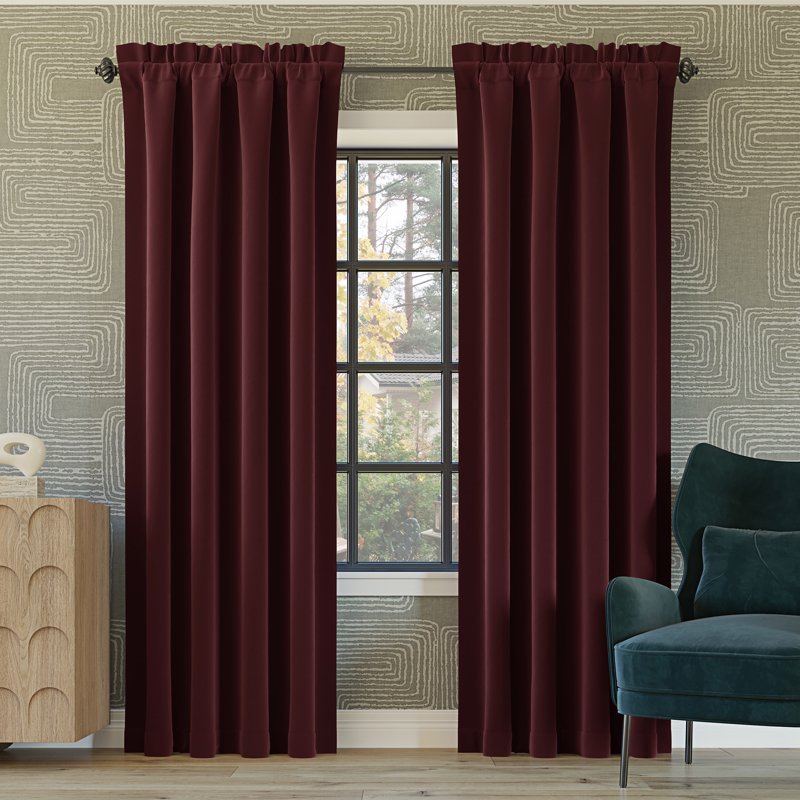 Blackout Curtain Panel - Extreme 100% Light Blocking, Rod Pocket, Various Sizes & Colors