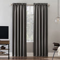 Blackout Curtain Panel Pair with Rod Pocket for Light Blocking & Energy Saving