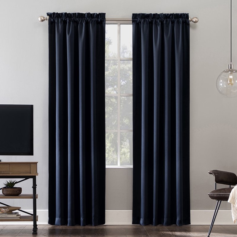 Blackout Curtain Panel Pair - Thermal Insulated Room Darkening 52x63 Inches