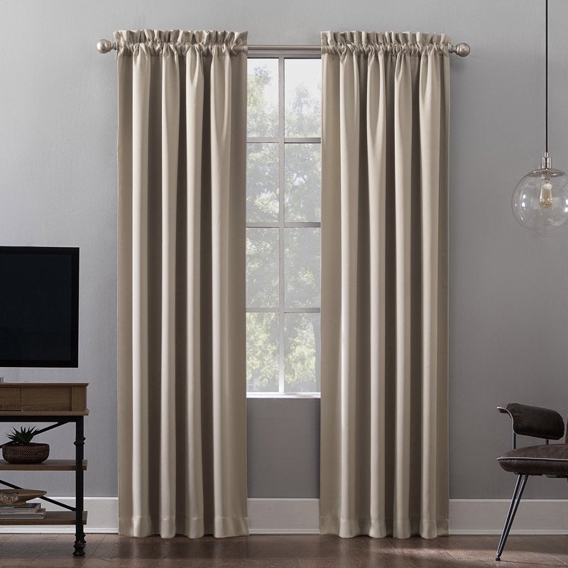 Blackout Curtain Panel Pair - Room Darkening Thermal Insulated Drapes