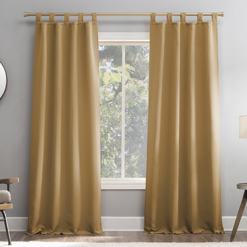 Energy Saving Blackout Curtain Panel with Tab Top Design for Window Privacy