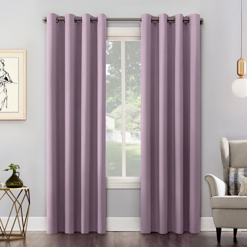 Energy Saving Blackout Curtain Panel Pair - Thermal Insulated Grommet Curtains