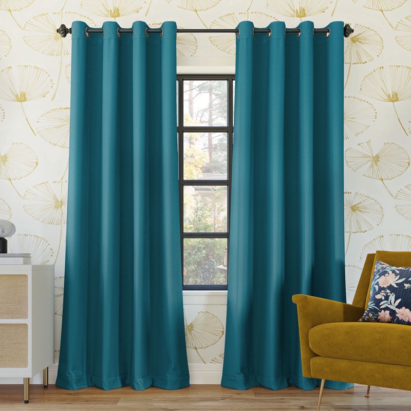 Blackout Grommet Curtain Panel Pair - Thermal Noise-Reducing Window Treatments