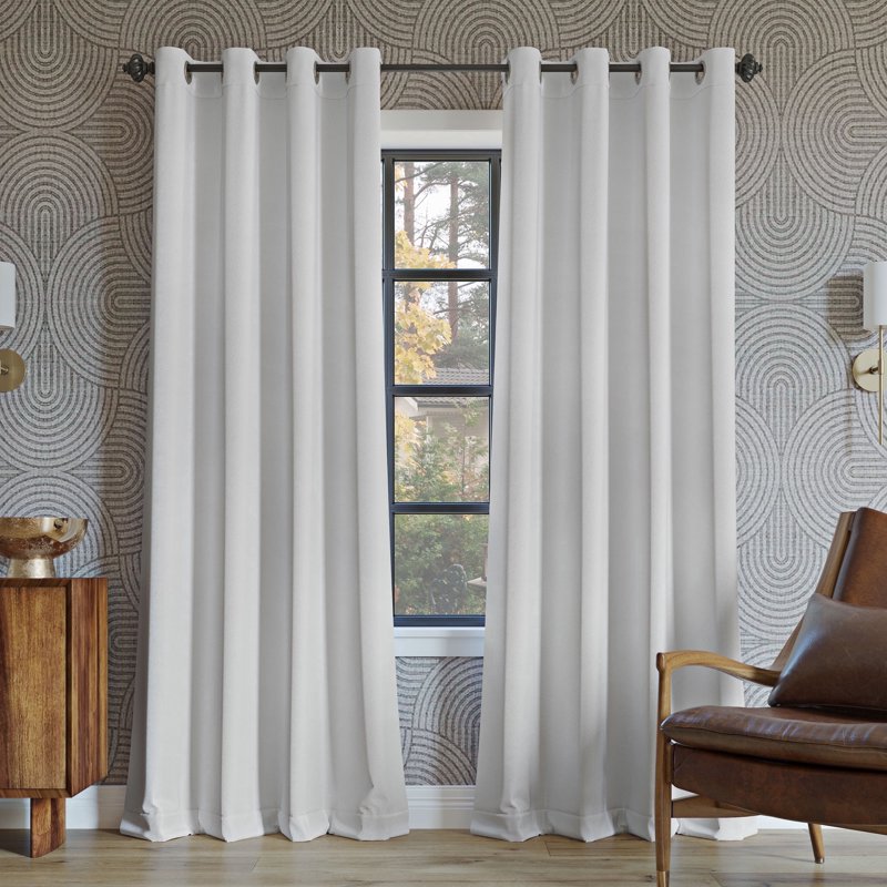 Blackout Grommet Curtain Panel Pair - Light Blocking, Noise Reducing, Energy Saving