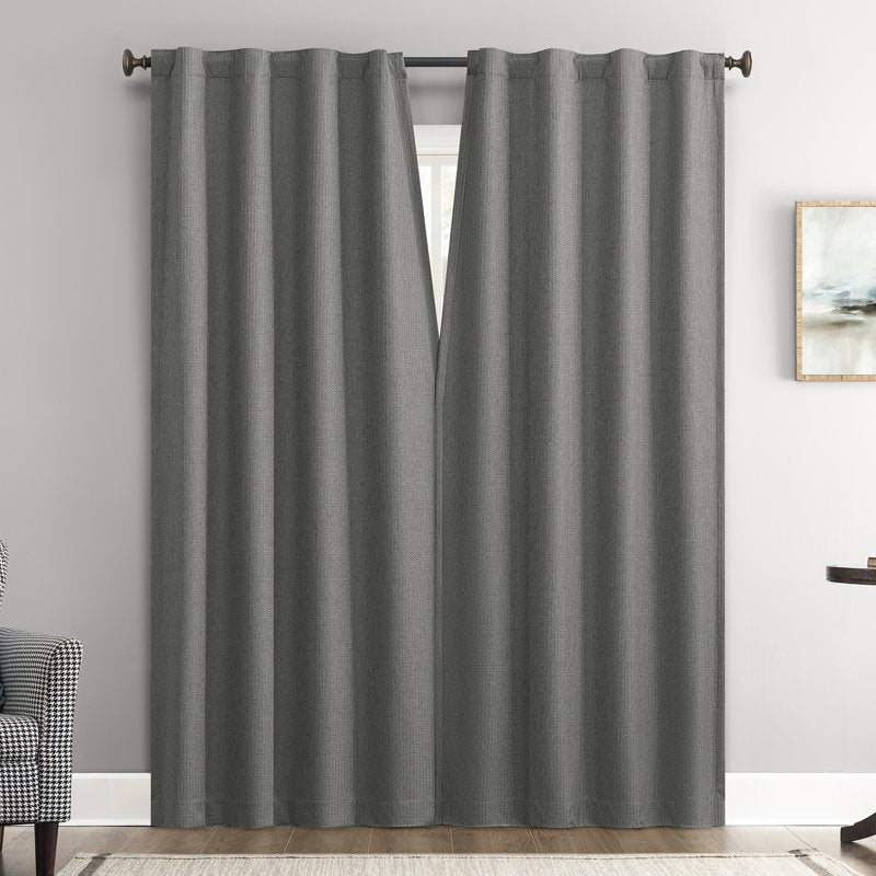 Blackout Curtain Panel Pair with Magnetic Closure - Thermal, Noise Reducing, 37x96 Inches