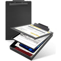Heavy Duty Aluminum Clipboard with Dual Storage & Pen Holder - Letter Size