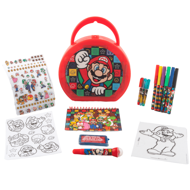 Kids Art Supplies Set with Gel Pens Markers Stickers & Travel Case