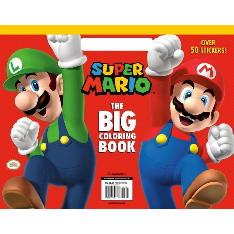 Super Mario Coloring Book with Stickers for Kids Ages 3-7
