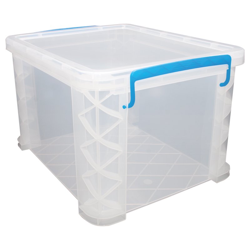 Clear File Box for Letter and Legal Documents - Water & Dust Resistant Storage
