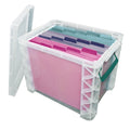 Stackable Storage Box 19L Clear Sea Breeze Plastic Organizer