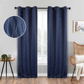 Blackout Curtain Set with Grommet Header - Room Darkening Insulated Drapes