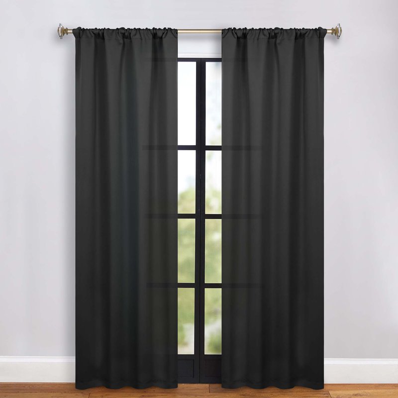 Blackout Curtain Panel Set - Light Filtering Rod Pocket 36x72 Inches