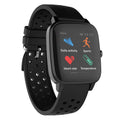 Touch Screen Smartwatch with Body Temperature, Heart Rate & Blood Oxygen - Unisex Black
