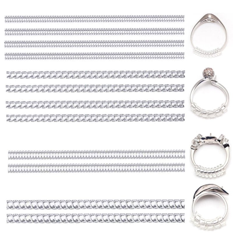 Silicone Ring Sizers for Loose Rings 12 Pack - Adjustable Ring Guards