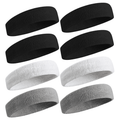 Moisture-Wicking Sports Headbands for Men & Women - Sweat Absorbing Athletic Cotton, Non-Slip Fit for Running, Tennis, Basketball, Gym