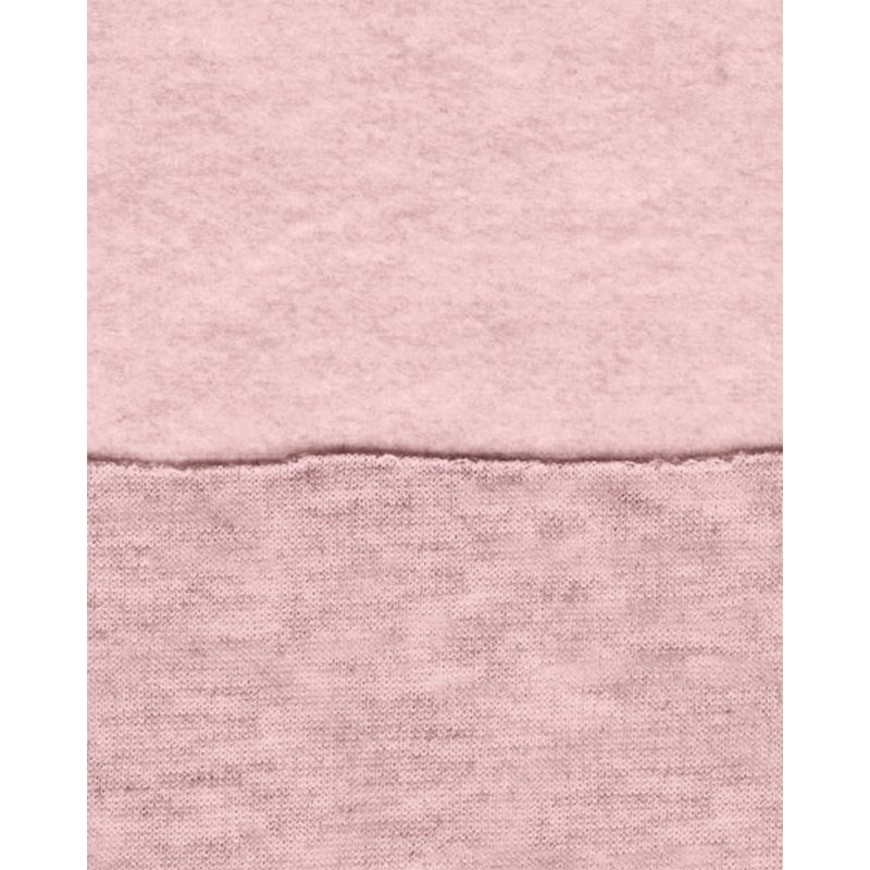 Baby Pink Cotton Fleece Sweatshirt Fabric - Soft & Warm Textile Material