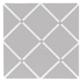 Grey Fabric Memo Board with Button & Ribbon - 13x13 Inch Wall Decoration