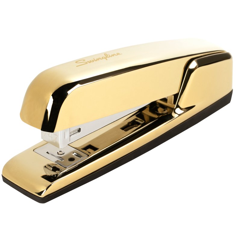 Swingline 747 Full Size Desktop Stapler 30 Sheets Gold Metallic Office