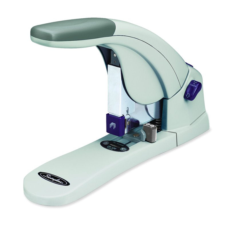 Heavy Duty Stapler 120-Sheet Capacity with Jam Clearing - Gray Metal