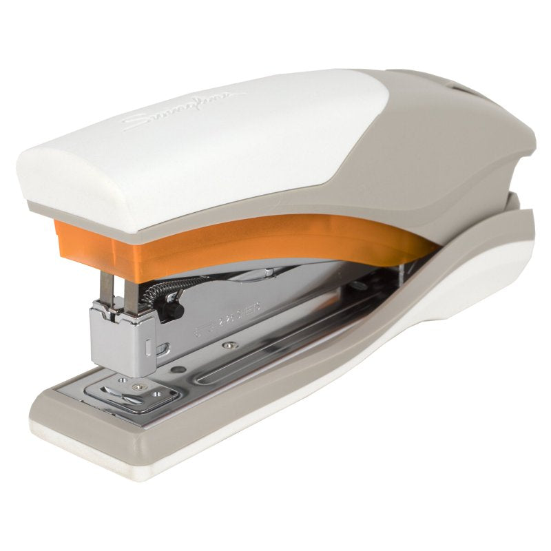 Reduced Effort Stapler for 25 Sheets - Full Size Office Stapler in Orange Gray