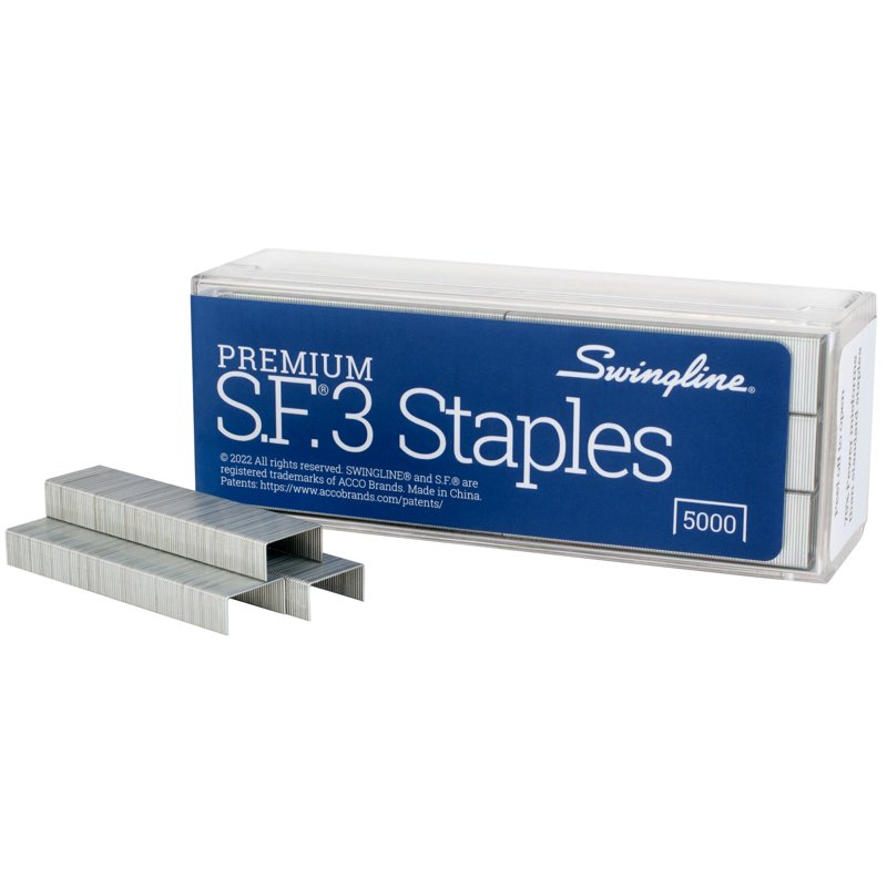 Swingline SF3 Premium Staples - 14 Leg Length, 105 Staples per Strip, 5000 in Box