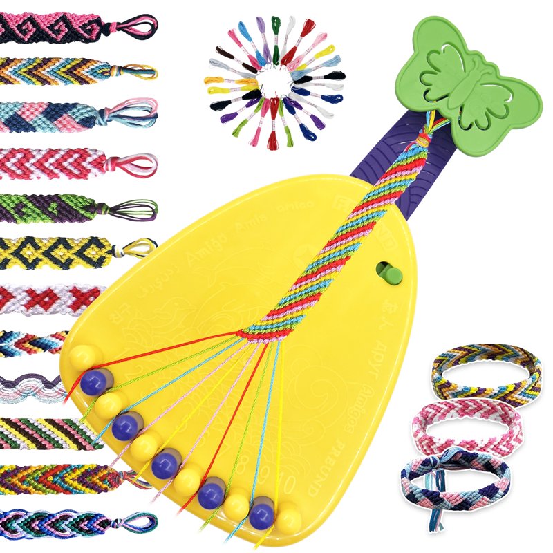 Friendship Bracelet Making Kit for Kids - DIY Jewelry Craft Set with Threads & Tools