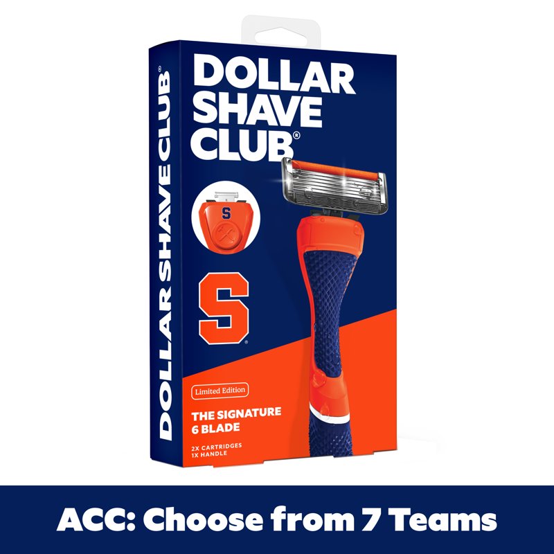 6-Blade Razor Starter Set with Reusable Handle - College Team Colors