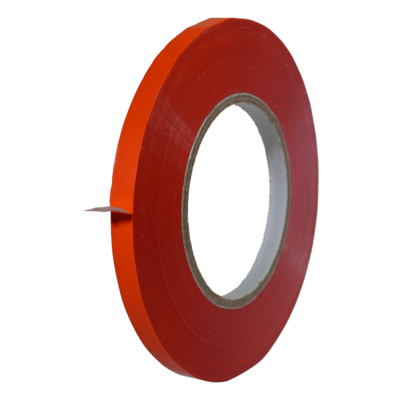 T.R.U. UPVC-24BS Red Bag Sealing Tape 1/2 in. x 180 yds (Pack of 1) – Printable, Heat‑Shrinkable UPVC Tape
