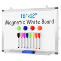 Magnetic Dry Erase Whiteboard 16x12 Inch with Aluminum Frame - Pack of 1