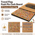 Map Push Pins with National Flags - 289 Piece World Travel Pin Set for Maps & Bulletin Boards
