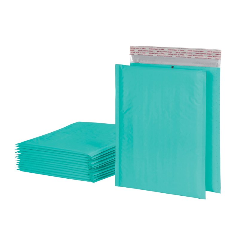 Poly Bubble Mailer Envelopes 6x9 Inches - Teal, Waterproof, Anti-Tear Shipping Bags