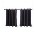 Blackout Curtains 2-Pack - Adjustable Length Window Drapes for Bedroom, Kitchen, Bathroom, Basement - 29x36in