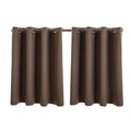 Blackout Curtains 2-Piece Thermal Insulated Window Drapes - Adjustable Length, Rod Pocket, 29x36 Inches