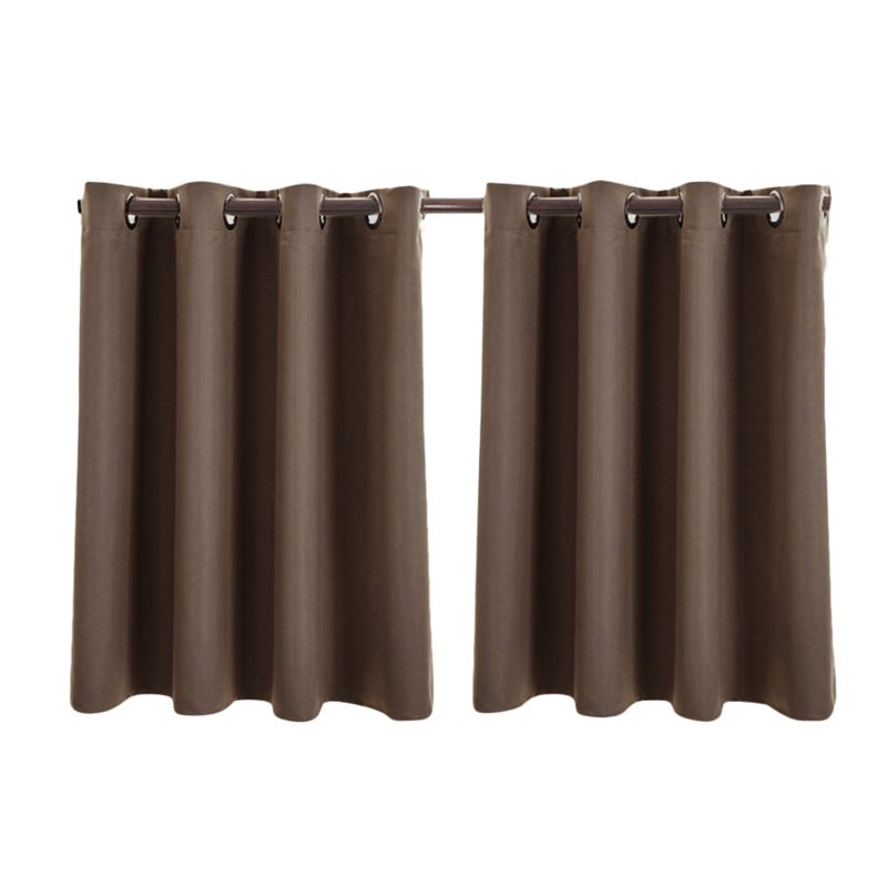 Blackout Curtains 2-Piece Thermal Insulated Window Drapes - Adjustable Length, Rod Pocket, 29x36 Inches