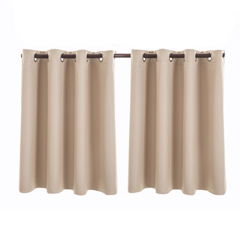 Blackout Curtain Set - Adjustable Length Window Drapes for Bedroom, Kitchen, Bathroom, Basement - 29x36 Inches