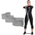 Heavy Resistance Exercise Band with Loops - 5 FT, Silver, Level 7, Non-Latex