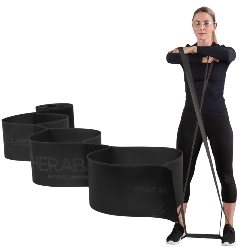 Resistance Bands with Loops - Heavy Non-Latex Elastic Exercise Bands for Strength & Rehab