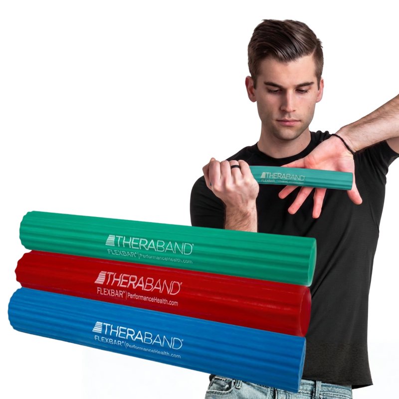 Resistance Bars Set for Tennis Elbow & Grip Strength - 3-Pack Therapy Exercise Tool